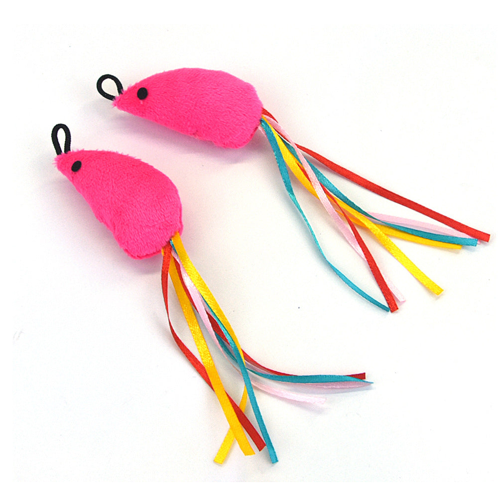 Pet Cat Toy Small Mouse Replacement Head Funny Cat Stick Cat Plush Toy Fishing Rod Replacement Head