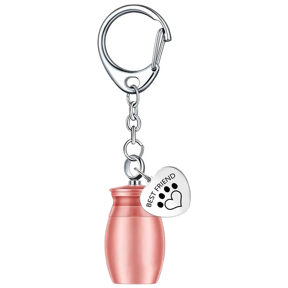 Pets Urn Keychain Paw Print Keyring Cremation Ashes Pendant Cat Cremation Jewelry Pendant Dog Paw Print Keepsake for Cats Dogs