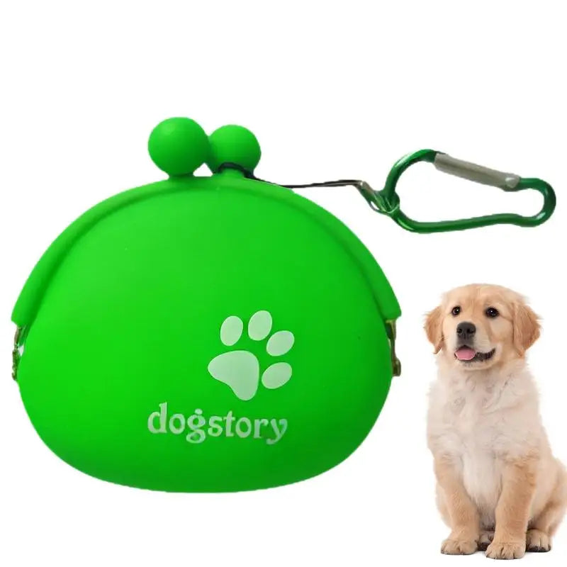 Silicone Dog Treat Pouch Dog Training Container Pet Treat Carrier Holder Puppy Treat Snack Bag with Clip Silicone Waist Bait Bag