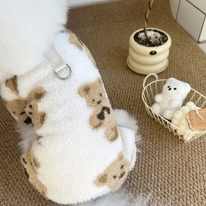 Winter Warm Fleece Dog Jumpsuit Pet Dog Clothes for Small Dogs Autumn Four Legs Pajamas Plush Dog Coat Chihuahua Poodle Costumes