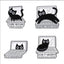 Funny Animal Sets Enamel Pins Cartoon Anime Figure Ghost Spooky Cute Cat Bird Brooches Backpack Lapel Badge Punk Jewelry Gifts