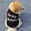 Small Dog Clothes Soft Cotton Puppy Shirt Classic Daddy Mommy Printed T-shirt Pet Vest Clothing for Cats Chihuahua Dog Apparel
