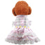 Floral Summer Clothes for Small Dogs Short Sleeve Lace Pink Sphinx Cat Dresses Princess Party Wear Breathable Pet Clothing