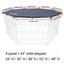 Playpen Cover Puppy Playpen Cover Sun Rain Proof Cover Playpen Cover Fits 8 Panels Dog Pen For Outdoor And Indoor Escape-Proof