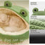 Pet Bed Cat Dog Nest Winter Warm Plush Round Cartoon Frog Deep Sleep Bag Comfort Soft Puppy Dog Bed Warm Cat Basket