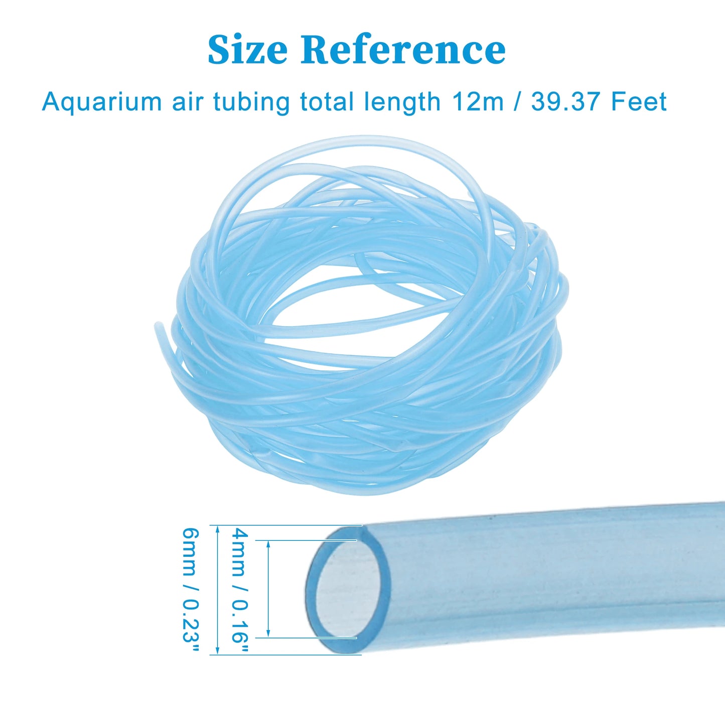UXCELL 2m 2.5m 12m Aquarium Airline Tubing Standard Aquarium Transparent Hose Pipe 4mm Silicone Tube for Fish Tank Air Pump