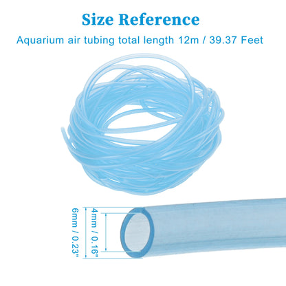 UXCELL 2m 2.5m 12m Aquarium Airline Tubing Standard Aquarium Transparent Hose Pipe 4mm Silicone Tube for Fish Tank Air Pump