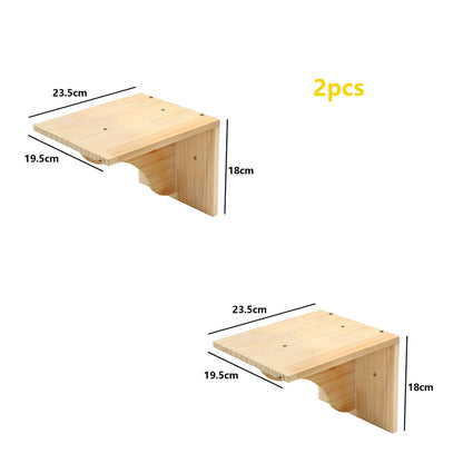 1PC Cat Hammock Wall Mounted Wooden Climbing Shelf Cat Jumping Platform with Scratching Post Cat Hanging Bed for Cat Sleeping