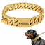 Personalized Dog Name Metal Gold Dog Chain Collars Stainless Steel Pet Training Choke Collar For Large Dogs Pitbull Collar