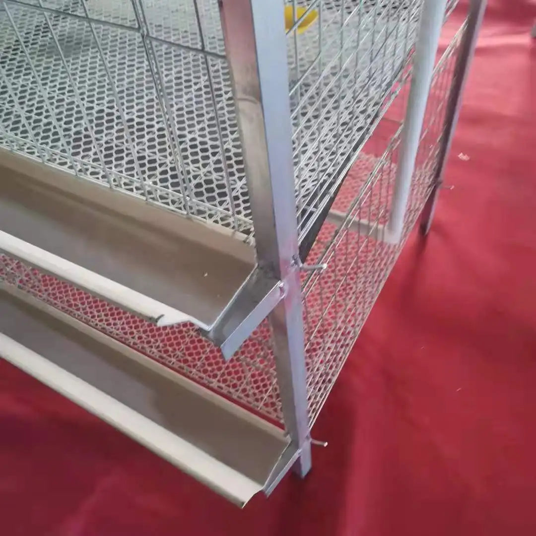 H Type Broiler Cage 4 Tiers Large Capacity 80 Pieces Length 1.4 Metres Width 70 Cm Strong and Durable for Sadio