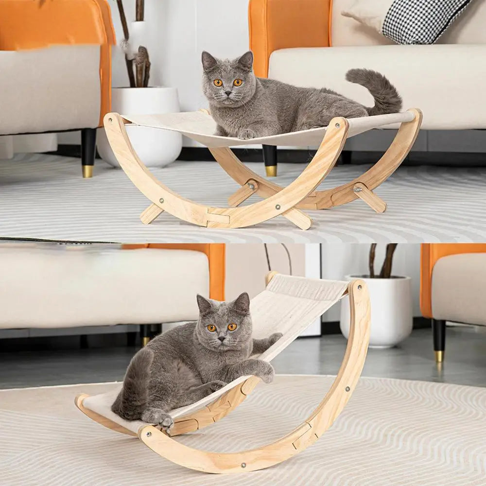 Elevated Cat Bed Anti-Slip Cat Hammock Bed For Indoor Rocking Cat Bed Elevated Pet Furniture Pet Resting Hammock Cat Hammock