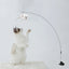 Uxcell Handheld Cat Teaser with Bell Fluffy Plume Teasing Sticks Flexible Fishing Rod Toy Indoor Scratching Pet Supplies