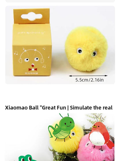 Smart Cat Toys Plush Electric Catnip Training Toy Kitten Touch Sounding Pet Product Squeak Toy Ball