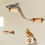 Wall Mounted Cat Shelves and Rope Ladder Scratching Post for Cat Furniture Wooden Jumping Platform Kitty Playing and Sleeping