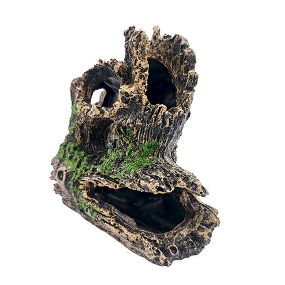 Artificial Aquarium Decoration Resin Tree Root Aquatic Fish Tank Ornament Decor Tree Hole Crystal Shrimp Dodge Breeding House