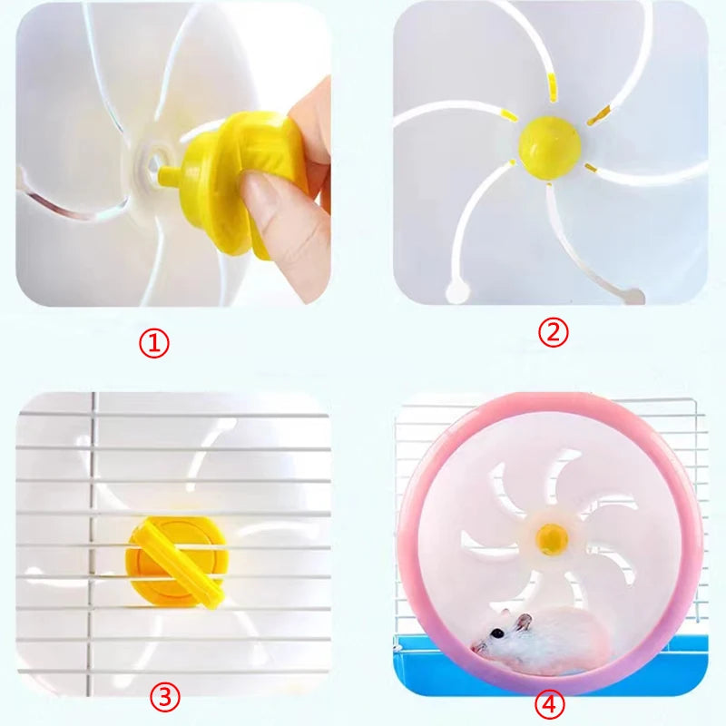 Smooth Hamster Wheel Silent Small Pet Exercise Wheel Plastic Running Toy for Hamster Cage Small Pet Sports Wheel Pet Accessories