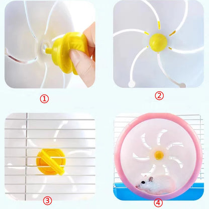 Smooth Hamster Wheel Silent Small Pet Exercise Wheel Plastic Running Toy for Hamster Cage Small Pet Sports Wheel Pet Accessories