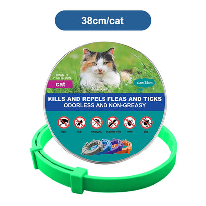 38cm 70cm Retractable Deworming Dog Cat Collar Pet Anti Flea Ticks Collar Repellent Mosquito Pet Collars for Cats Dogs Products
