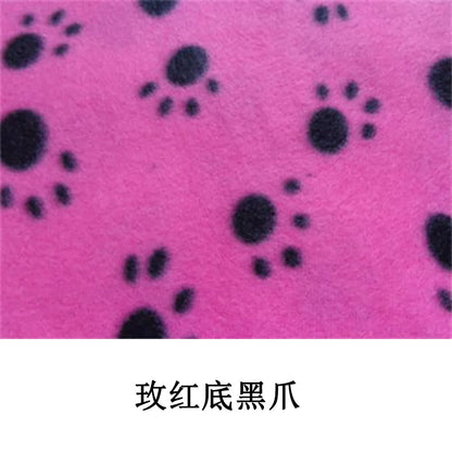 Pet Blanket Super Soft Dog Blanket with Cute Paw Print Warm Puppy Blanket Mat Bed Cover for Large Dogs Kitten Cat Small Animals