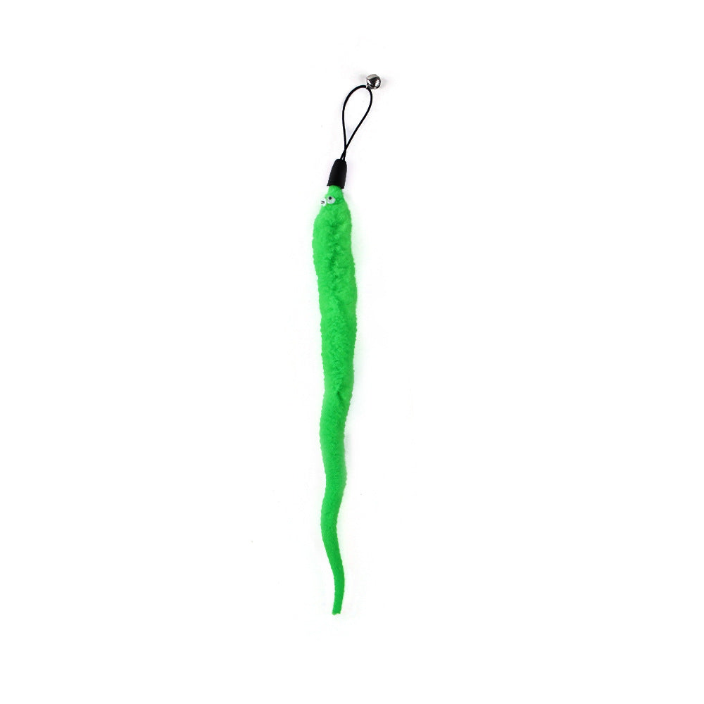 Cat Feather Toy Accessories False Mouse Worm Toy with Bell Kitten Cat Toys Interactive Replacement Refill Foam Ball Training