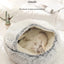 Autumn and Winter soft plush pet bed and pet bed Winter warm and cold plush comforter nest Shell cat nest semi-enclosed cat nest