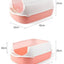 Kitty Sandbox Cat Litter Box Semi-enclosed Splashproof Cat Tray Cat Toilet Cleaning Basin Supplies Pet Toilet Kitten Tray Bedpan
