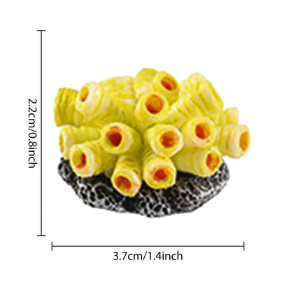 Small Coral Fish Tank Decor Tiny Sea Coral Artificial Decor Aquarium Decor For Fish Tank Aquarium Animal Terrarium And Family