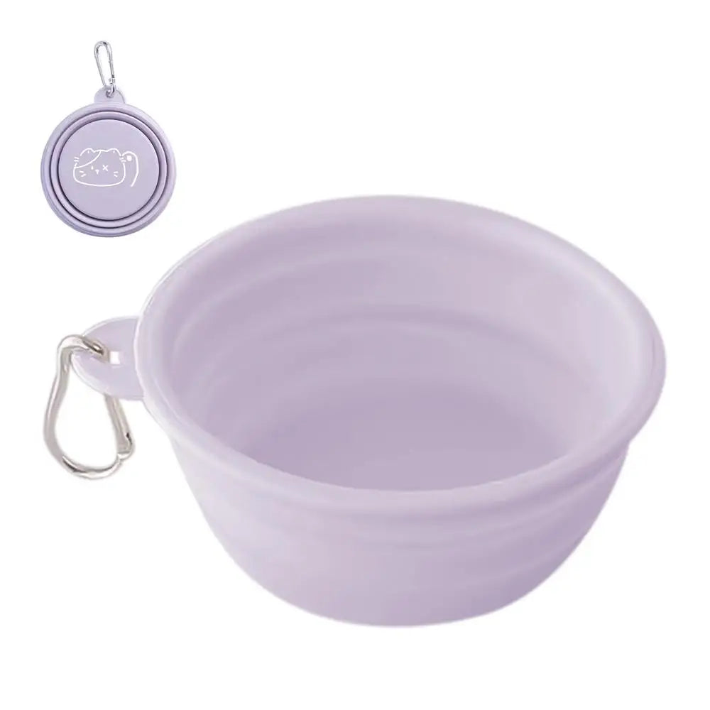 Dog Travel Folding Bowl Foldable Bowls for Cats Dogs Feeding Watering Feeding Dish Pets Drinking Cup Outdoor Puppy Water Bag