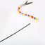 Rainbow Caterpillar Teaser Cat Stick Feather Top Durable Bite Resistant Pet Cat Toy Interactive Lightweight Handle Kitten Tools