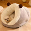 Cat Sleeping Bag Thickened Pet Sleeping Bag Winter Kitten House Multipurpos Warm Cave Nest Soft Indoor Cat Puppy House Cages