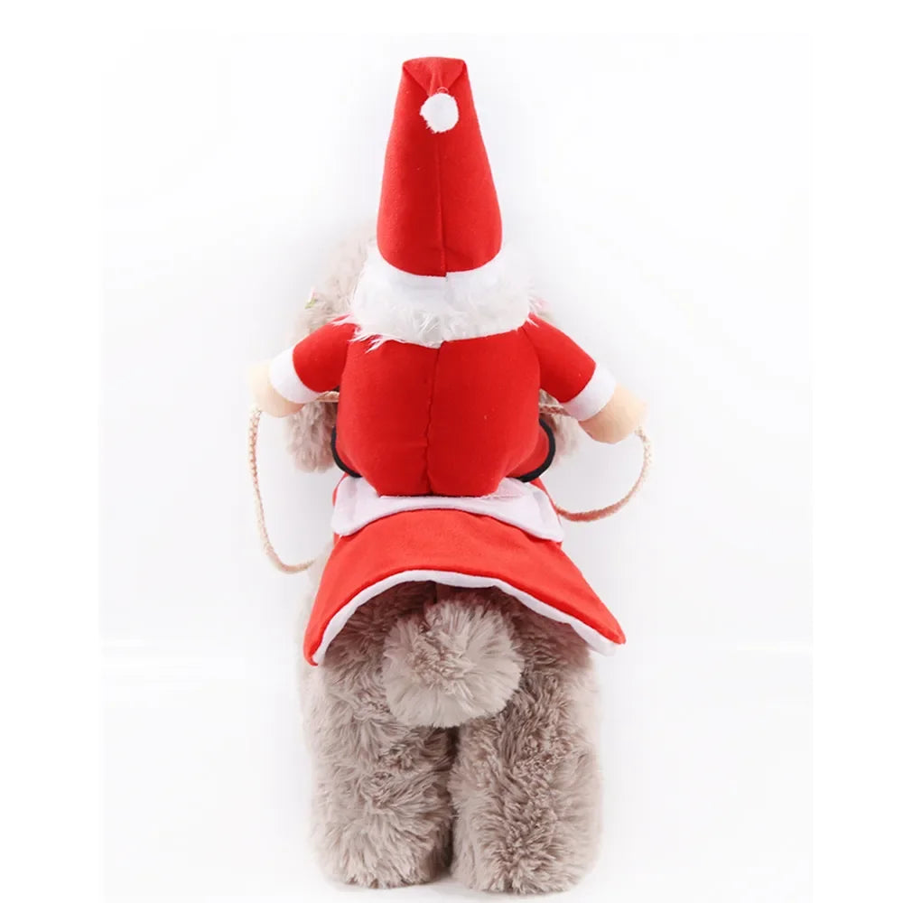 Pet Costumes Santa Claus Dog Cat Christmas Clothes Mutable Halloween Funny Costume Santa Claus Clothes Christmas Costumes