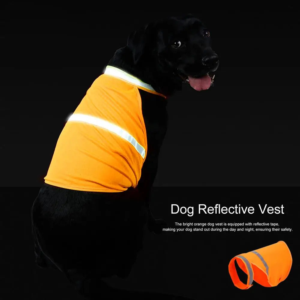 Dog Safety Vest Reflective Dog Vest Night Safety Fluorescent Dogs Clothes Safety Vest Outdoor Training Running Vest Pet Supplies