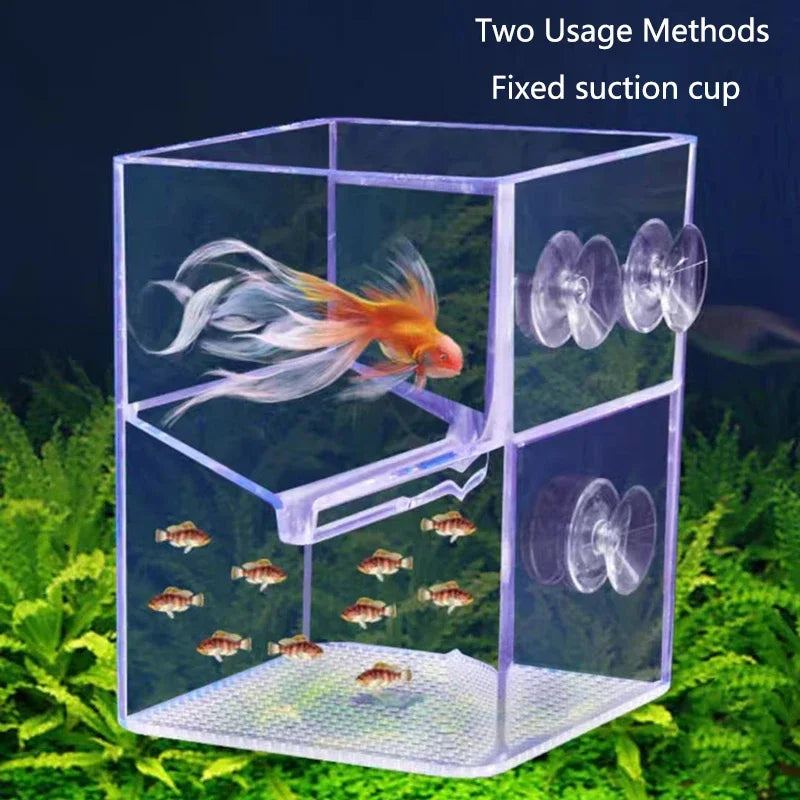 Acrylic Fish Breeding Isolation Box Floating Aquarium Breeder Feeder Fish Tank Hatching Incubator Aquarium Hatchery Accessory