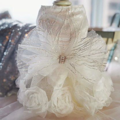 Dog Dress for Small Dogs Prom Party Princess Wedding Dresses Luxury Design Girl Dog Clothes Pomeranian Puppy Cat Costume Outfits