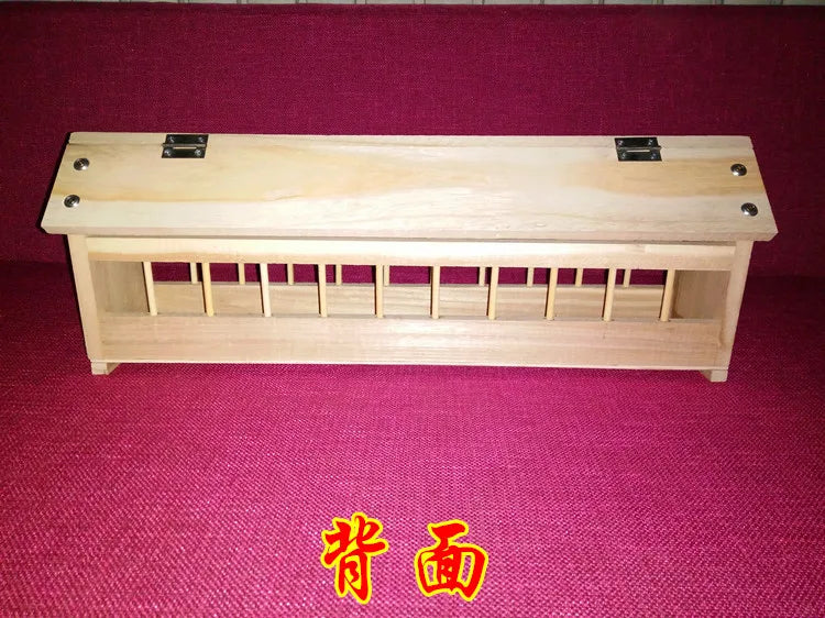 Pigeon Trough Feed Trough Carrier Pigeon Solid Wood Trough Anti-scattering with Cover Trough Pigeon Supplies
