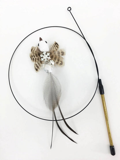 Wire Feather Cat Tickling Stick Pet Products for Cats Pet Cat Toys Interactive Cat Stick Toy Kitten Playing Pet Accessories