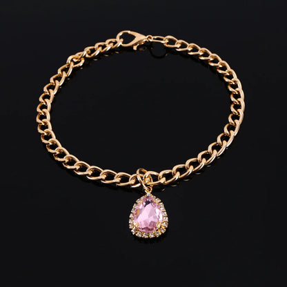 Cat Collar Dog Princess Love Cat Necklace Handmade Birthday Party Necklace Cat Accessories Pet Puppy Crystal Diamond Pendant