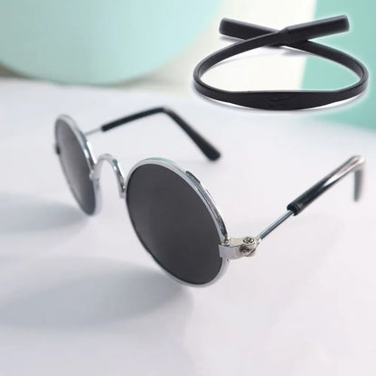 Anti-slip Cat Sunglasses Pet Accessories Small Dog Sun Glasses Classic Retro Circular Glasses for Kitten Photos Props Cosplay