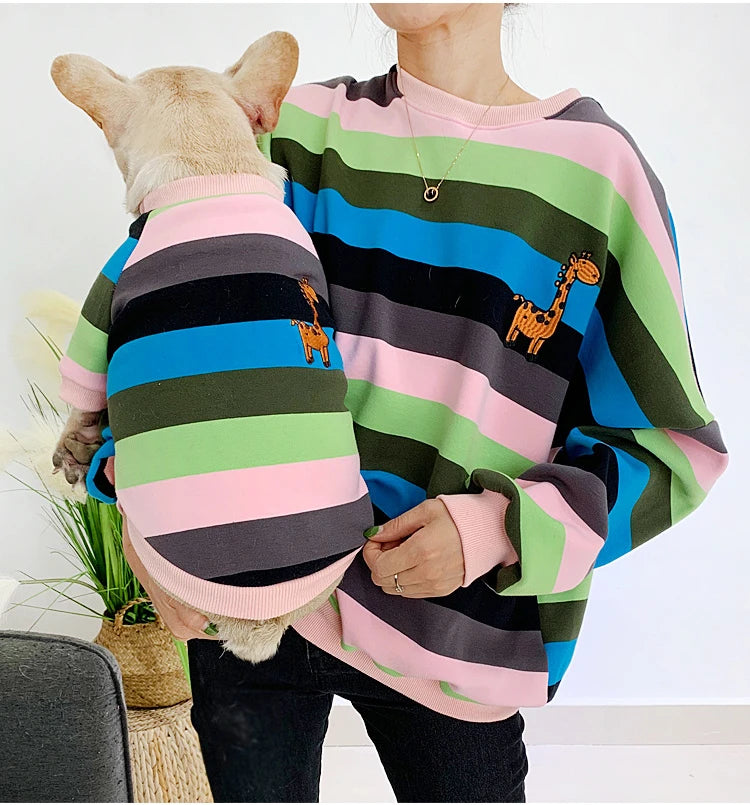 Parent-child Wear Pet Clothes  Puppy Clothes  Dog Costume  Dog Clothes for Small Dogs Printing Autumn and Winter