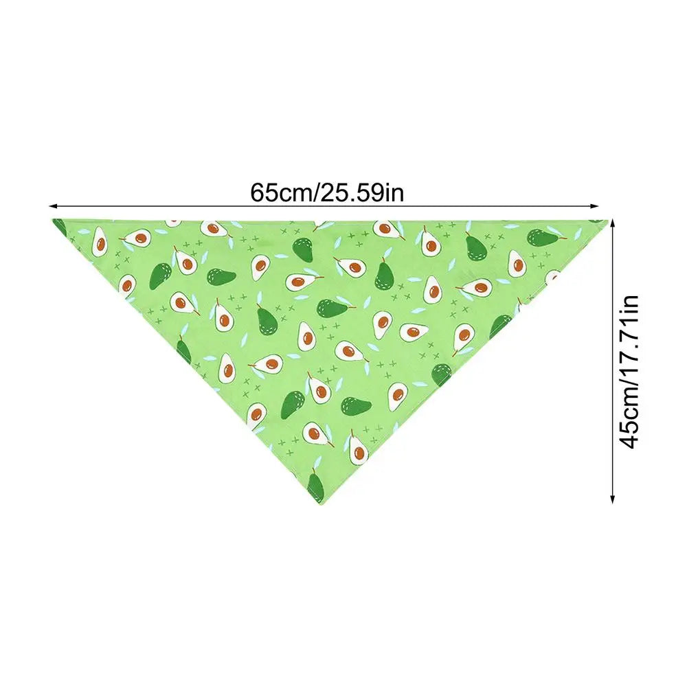 Fruit Dog Bandana Triangle Scarfs Bibs with Cute Fruit Pattern Cartoon Dog Triangle Bib Fruit Print Pet Neckerchief for Pet Dog