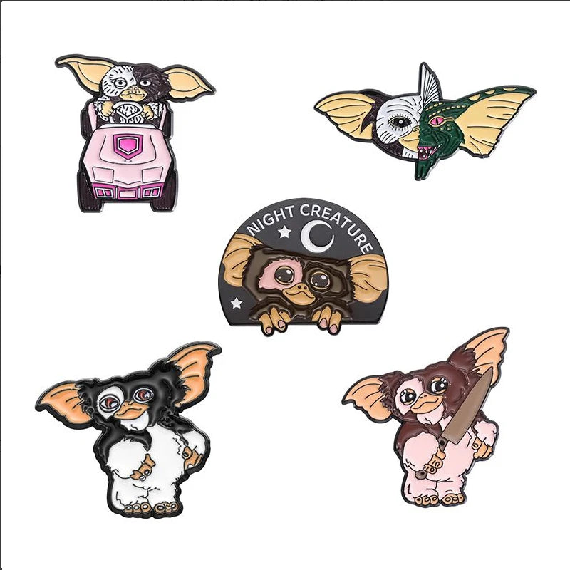 Funny Animal Sets Enamel Pins Cartoon Anime Figure Ghost Spooky Cute Cat Bird Brooches Backpack Lapel Badge Punk Jewelry Gifts