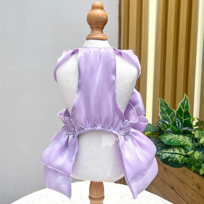 Summer Pet Dog Skirt Puppy Striped Butterfly Skirt Princess Baby Dog Wedding Midi Dress Cat Skirt Shih Tzu Dog Clothes for Party