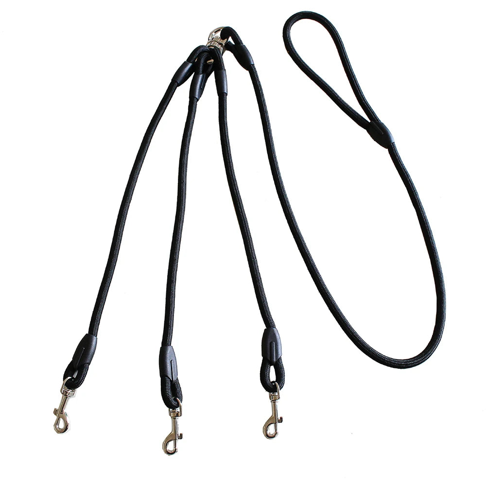 Dog Leashes 3 in 1 Nylon Pet Traction Rope 3 Way Dog Lead Leash for Three Small Dogs Cats Outdoor Walking Multiple Puppy Leash