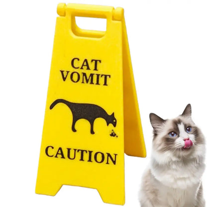 Cat Dog Vomit Caution Sign Funny Creative Dog Cat Vomit Caution Sign 3D Printed Yard Sign Cat Dog Vomit Warning Sign Board