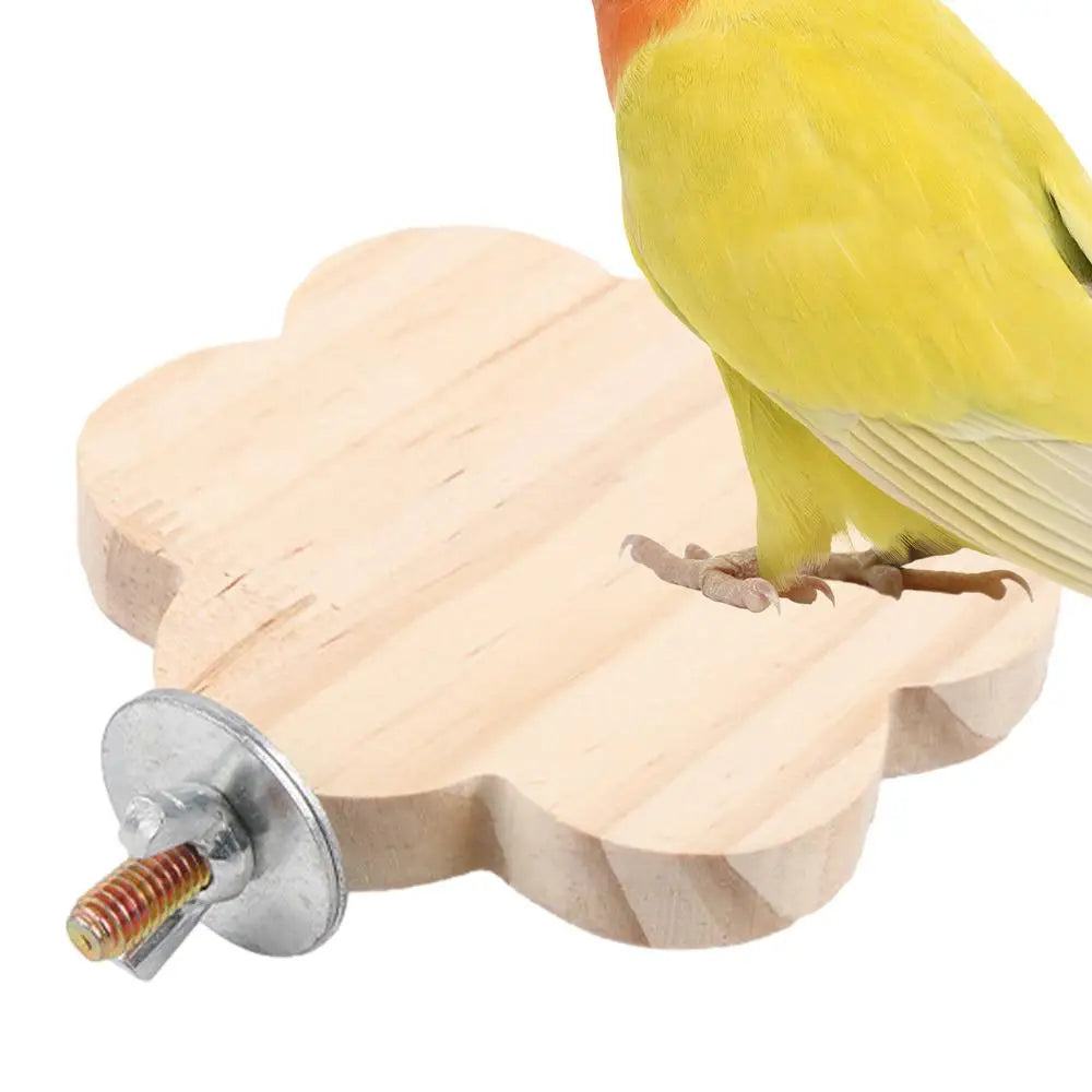 Bird Perches for Cage Natural Wooden Platform Stand for Parrot Bird Perch Stand Toy Stand Playground Budgie Toys Parakeet Cage