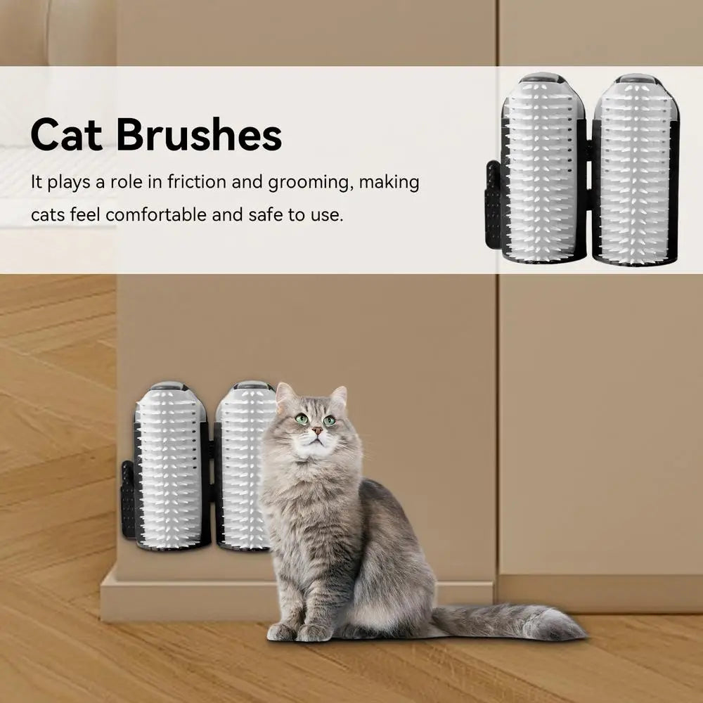 Cat Rubbing Corner Cat Scratcher Cat Corner Brush Grooming Kitten Pet Brush Corner Grooming Massage Brush Catnip Groomer