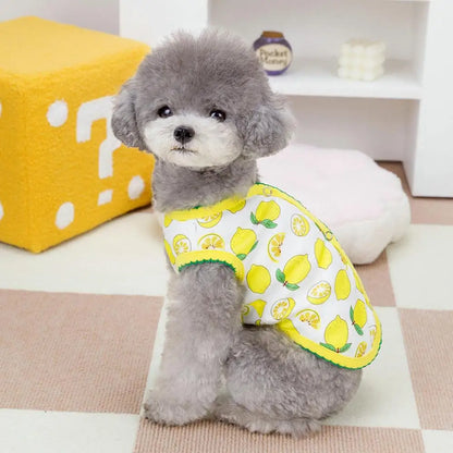 Summer Dog Clothes Soft Sleeveless Dog Apparel with Strawberry Pattern Comfortable Pet Shirts Summer Puppy Vest Clothes Pet Coat