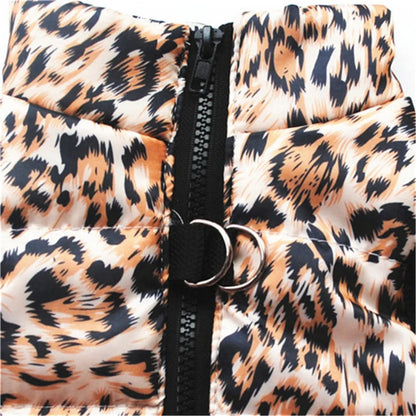 Windproof Pet Vest Jacket Winter Warm Big Dog Clothes Puppy Harness Clothing Funny Printed Coat for Small Medium Dogs Cats XS-XL