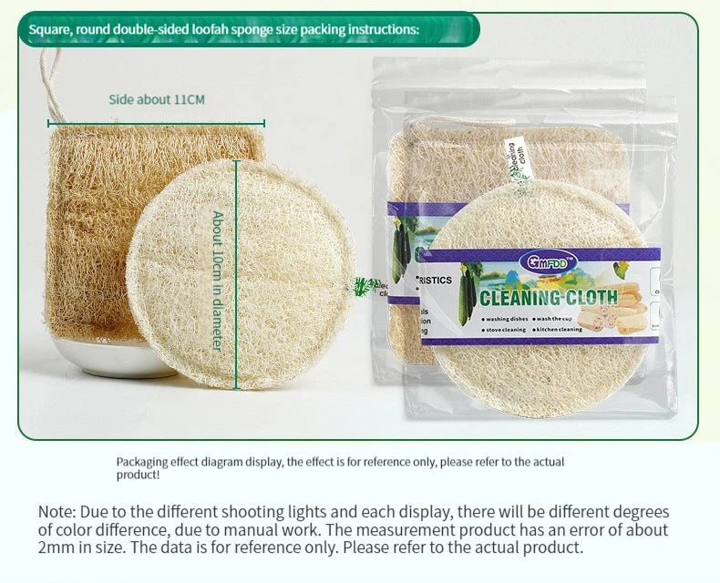 Natural Loofah Sponge Kitchen Sponge Wash Dish Eco-Friendly  Shower Luffa Body Scrubbers Loofa Biodegradable Sponge