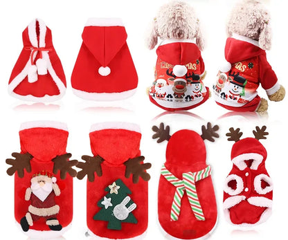 Christmas Pets Dressing Up Santa Funny Pet Clothes For Small Medium Large Dogs Winter Warm Dog Clothes Chihuahua Pug Yorkshire